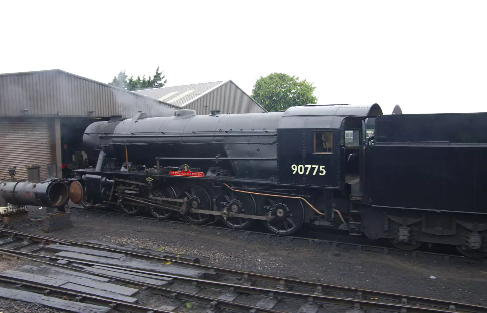 90775 at the engine sheds, from Kelling Camping and the Potty Morris Festival, Sheringham, North Norfolk - 6th July 2019