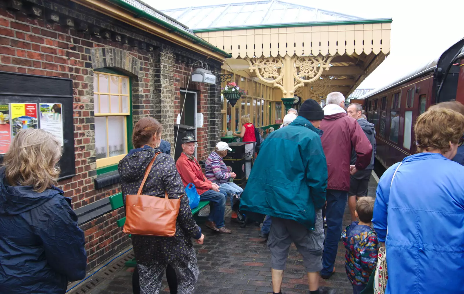 On the platform at Sheringham, from Kelling Camping and the Potty Morris Festival, Sheringham, North Norfolk - 6th July 2019