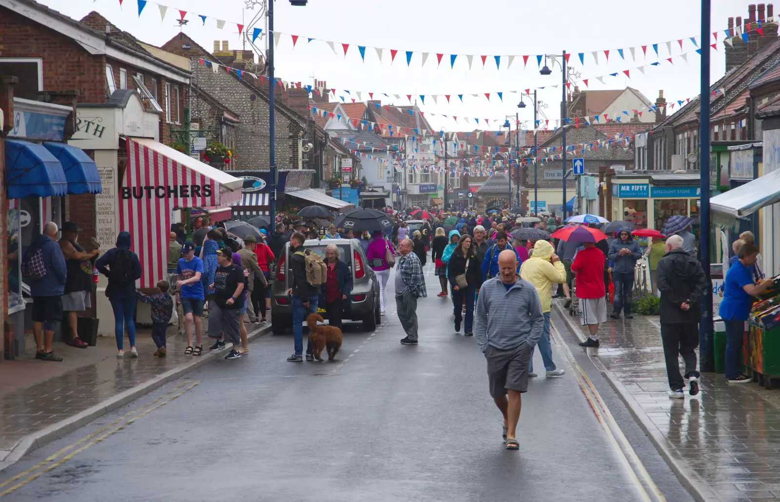 A packed Fore Street in Sheringham, from Kelling Camping and the Potty Morris Festival, Sheringham, North Norfolk - 6th July 2019