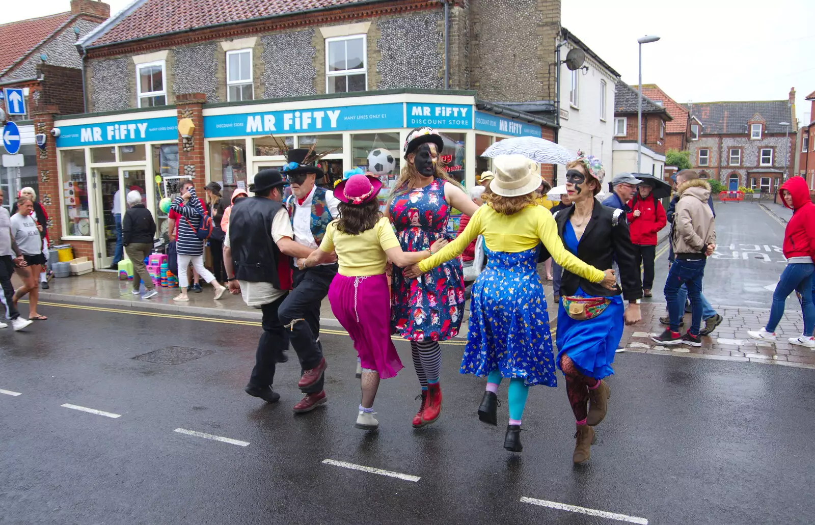 The first of many Morris dancers, from Kelling Camping and the Potty Morris Festival, Sheringham, North Norfolk - 6th July 2019