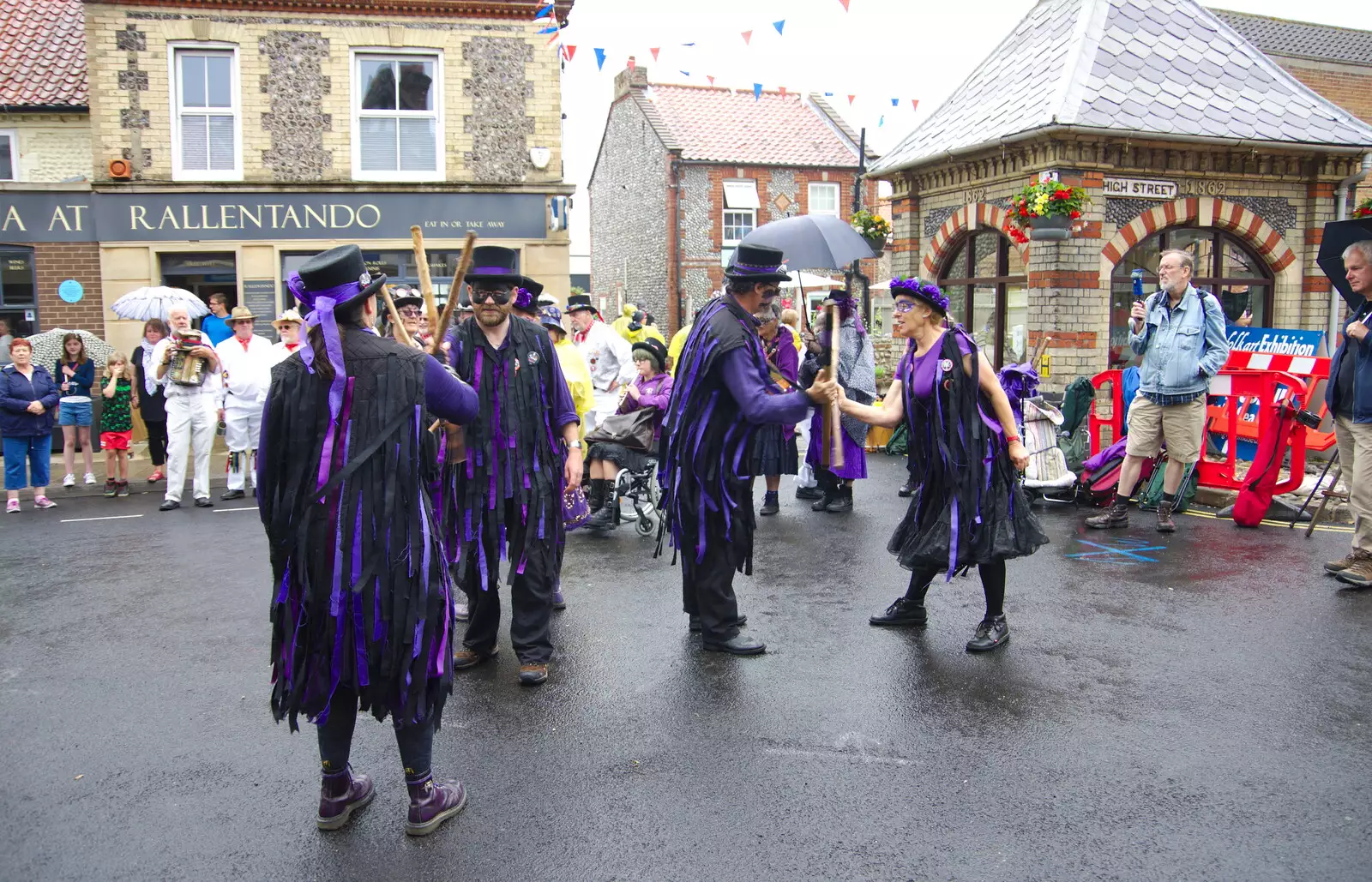 Some very purple Morris dancing occurs, from Kelling Camping and the Potty Morris Festival, Sheringham, North Norfolk - 6th July 2019