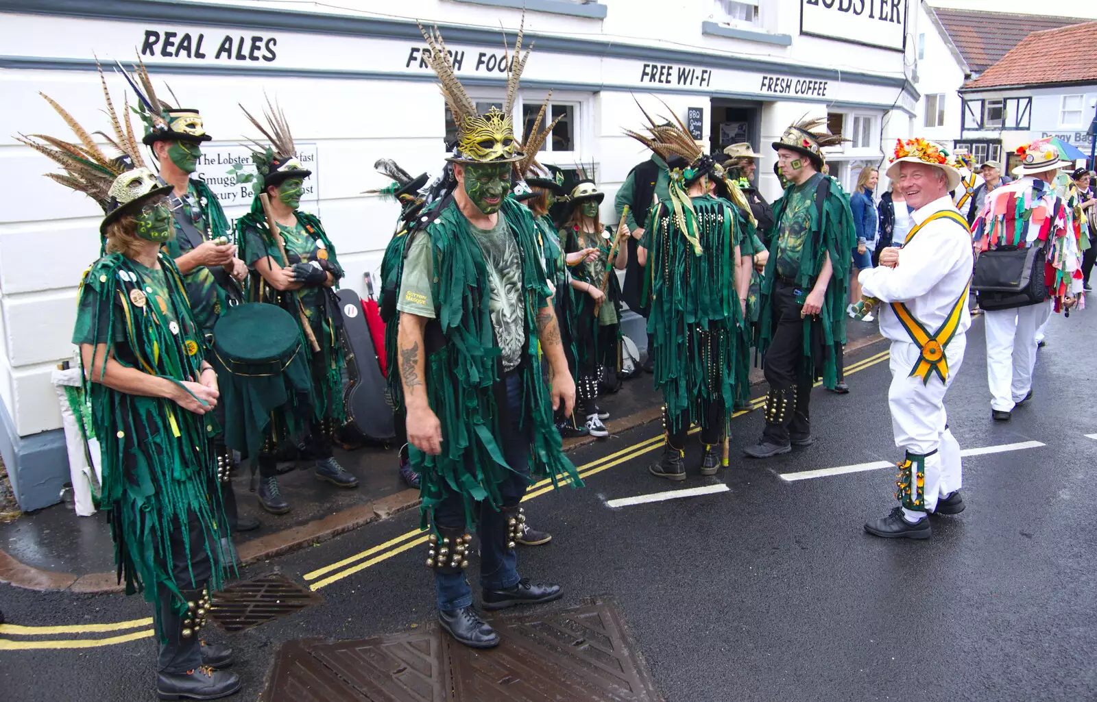 Green feathery dancers, from Kelling Camping and the Potty Morris Festival, Sheringham, North Norfolk - 6th July 2019