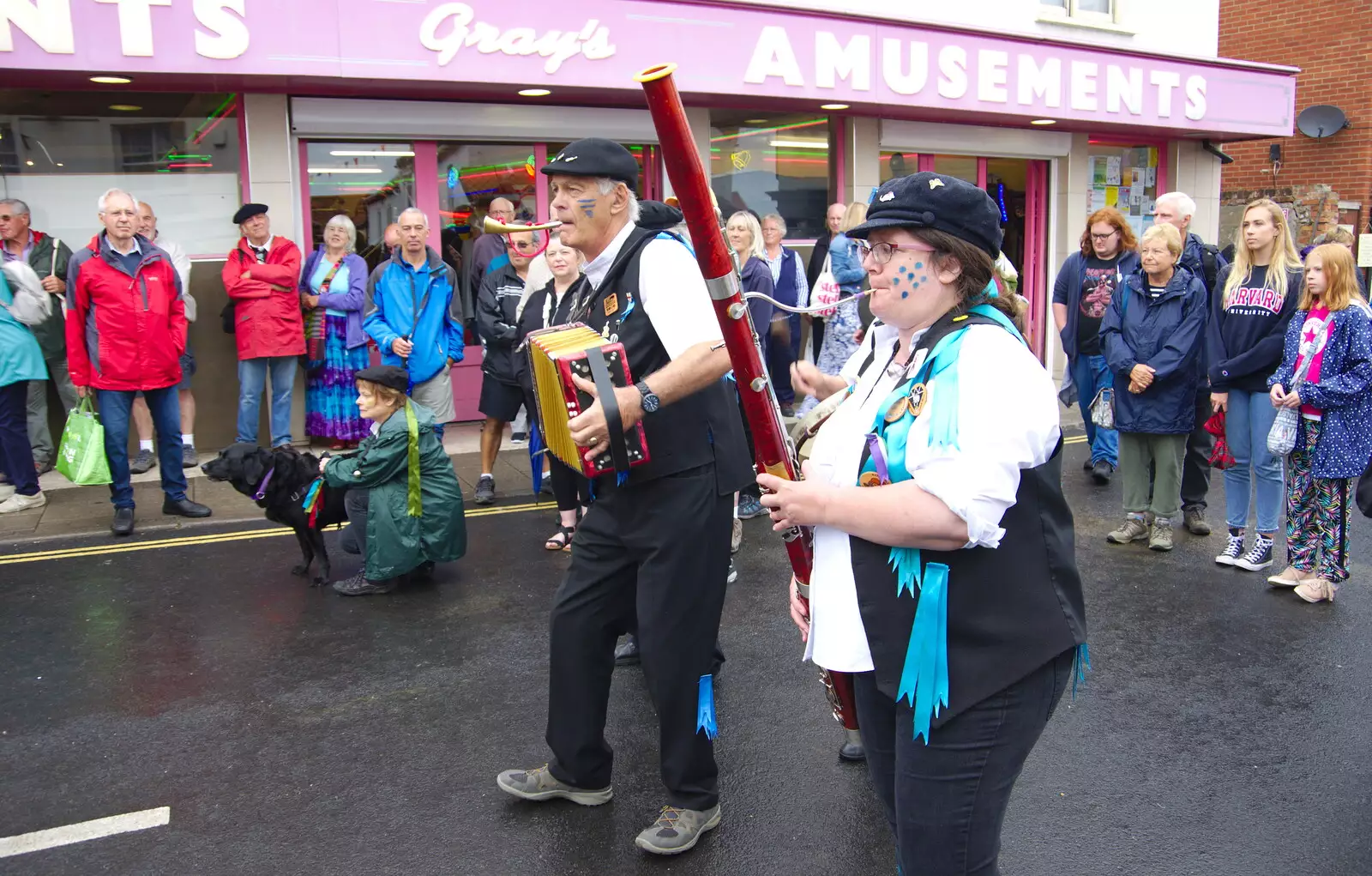 There's an actual bassoon in the Morris band, from Kelling Camping and the Potty Morris Festival, Sheringham, North Norfolk - 6th July 2019