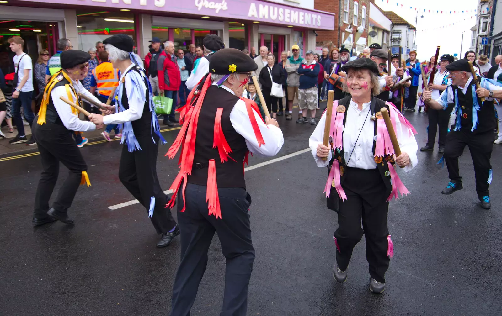 More stick action, from Kelling Camping and the Potty Morris Festival, Sheringham, North Norfolk - 6th July 2019