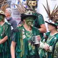 Green face paint and pheasant feathers, Kelling Camping and the Potty Morris Festival, Sheringham, North Norfolk - 6th July 2019