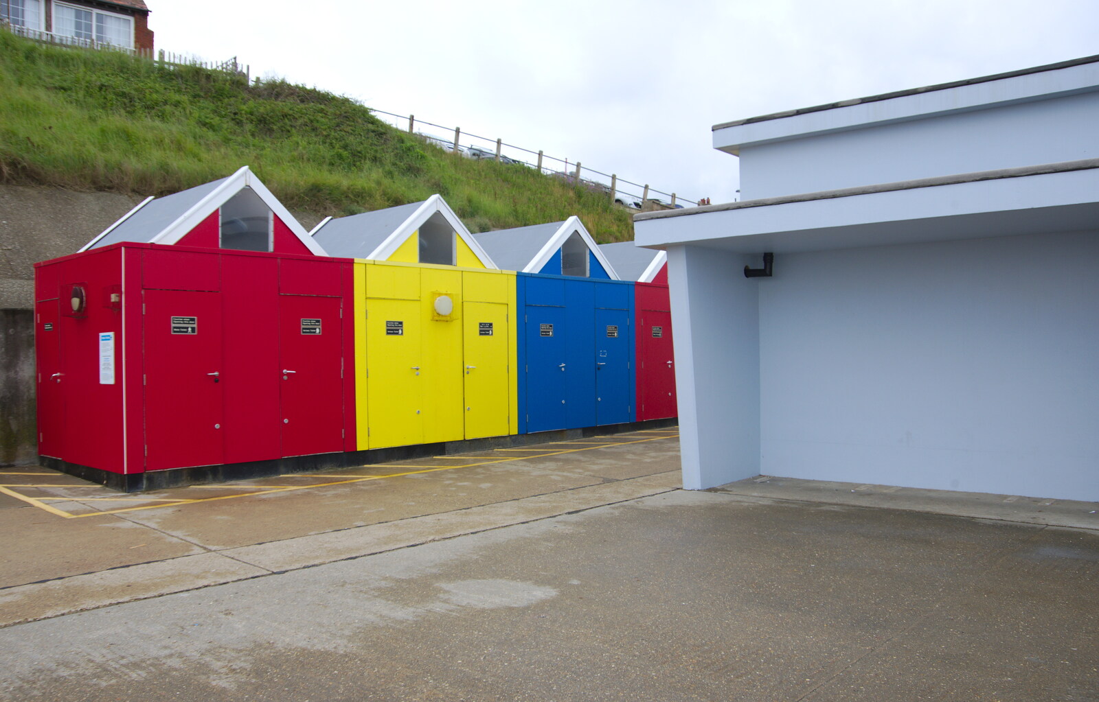 Colourful changing rooms from Kelling Camping and the Potty Morris Festival, Sheringham, North Norfolk - 6th July 2019
