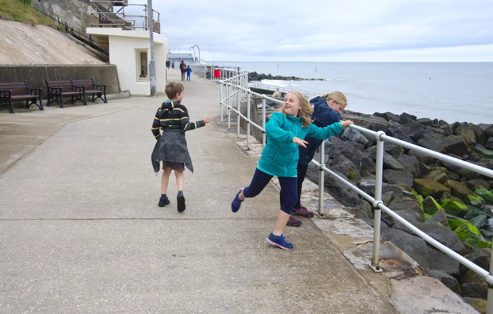 Running around like lunatics, from Kelling Camping and the Potty Morris Festival, Sheringham, North Norfolk - 6th July 2019