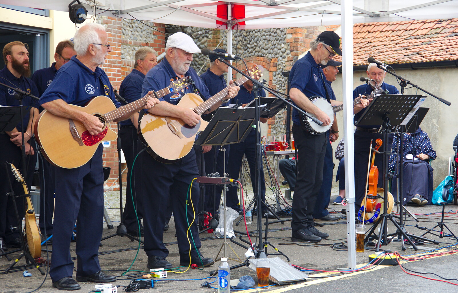 The band does its thing from Kelling Camping and the Potty Morris Festival, Sheringham, North Norfolk - 6th July 2019