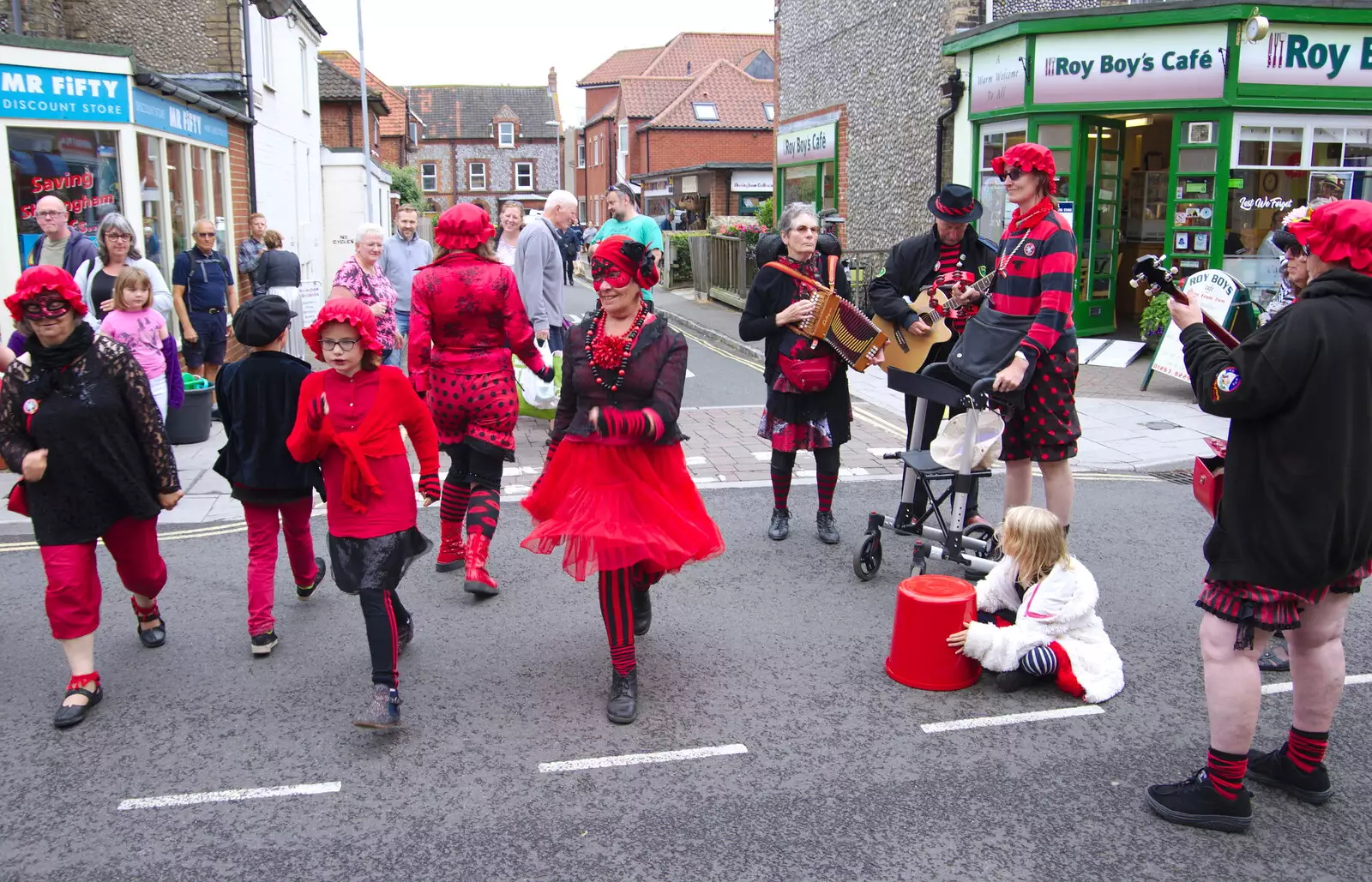 Some Dennis the Menace Morris dancers, from Kelling Camping and the Potty Morris Festival, Sheringham, North Norfolk - 6th July 2019