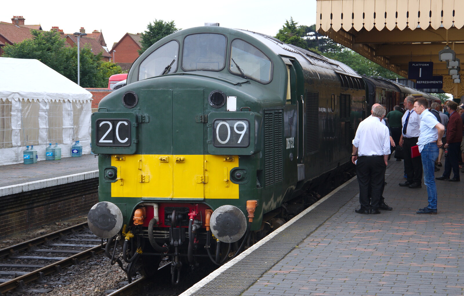 D6732 - the ancient Class 37 Diesel loco from Kelling Camping and the Potty Morris Festival, Sheringham, North Norfolk - 6th July 2019