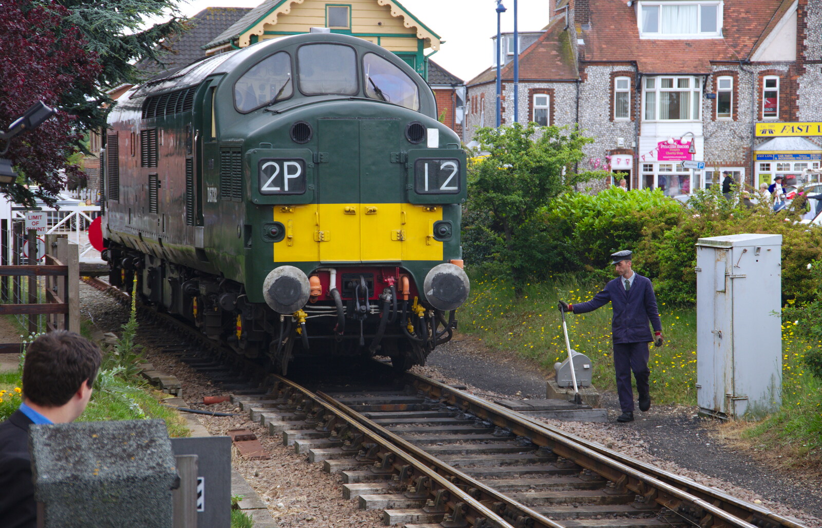 D6732 with 2P12 head code at Sheringham from Kelling Camping and the Potty Morris Festival, Sheringham, North Norfolk - 6th July 2019