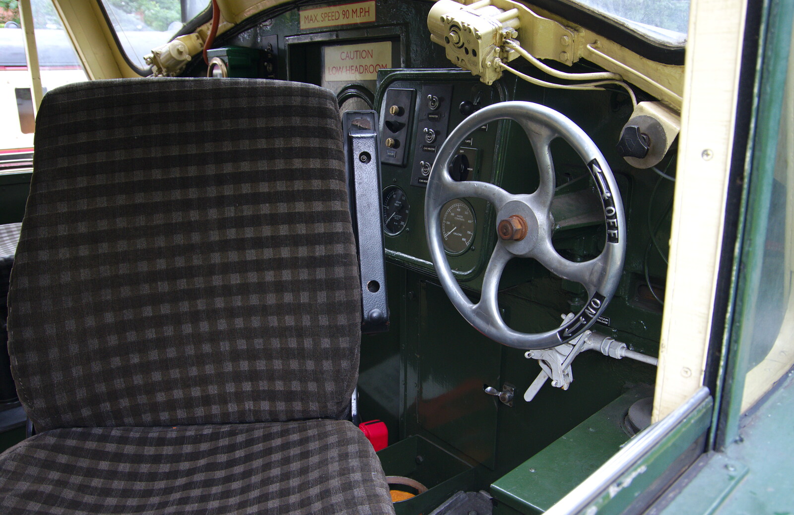 A brake wheel in a Class 37 cab from Kelling Camping and the Potty Morris Festival, Sheringham, North Norfolk - 6th July 2019
