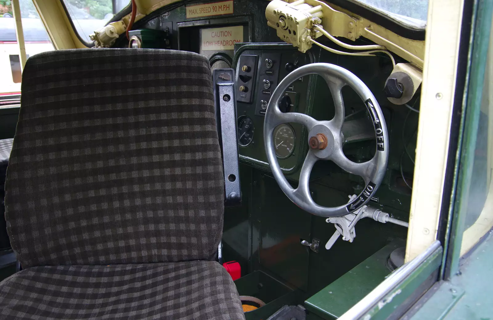 A brake wheel in a Class 37 cab, from Kelling Camping and the Potty Morris Festival, Sheringham, North Norfolk - 6th July 2019