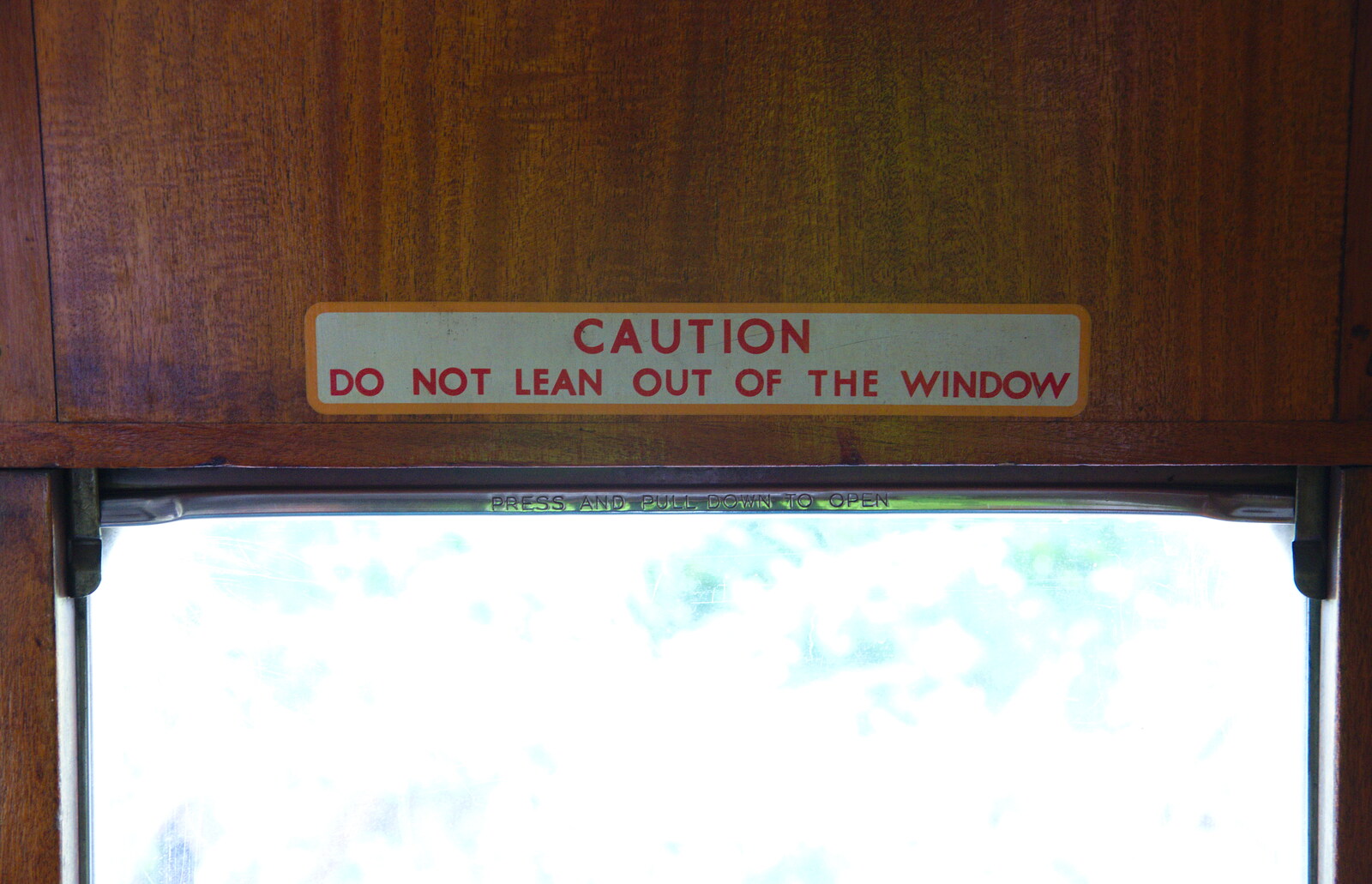 Do not lean out of the window from Kelling Camping and the Potty Morris Festival, Sheringham, North Norfolk - 6th July 2019