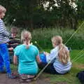 The kids do marshmallows on a stick, Kelling Camping and the Potty Morris Festival, Sheringham, North Norfolk - 6th July 2019