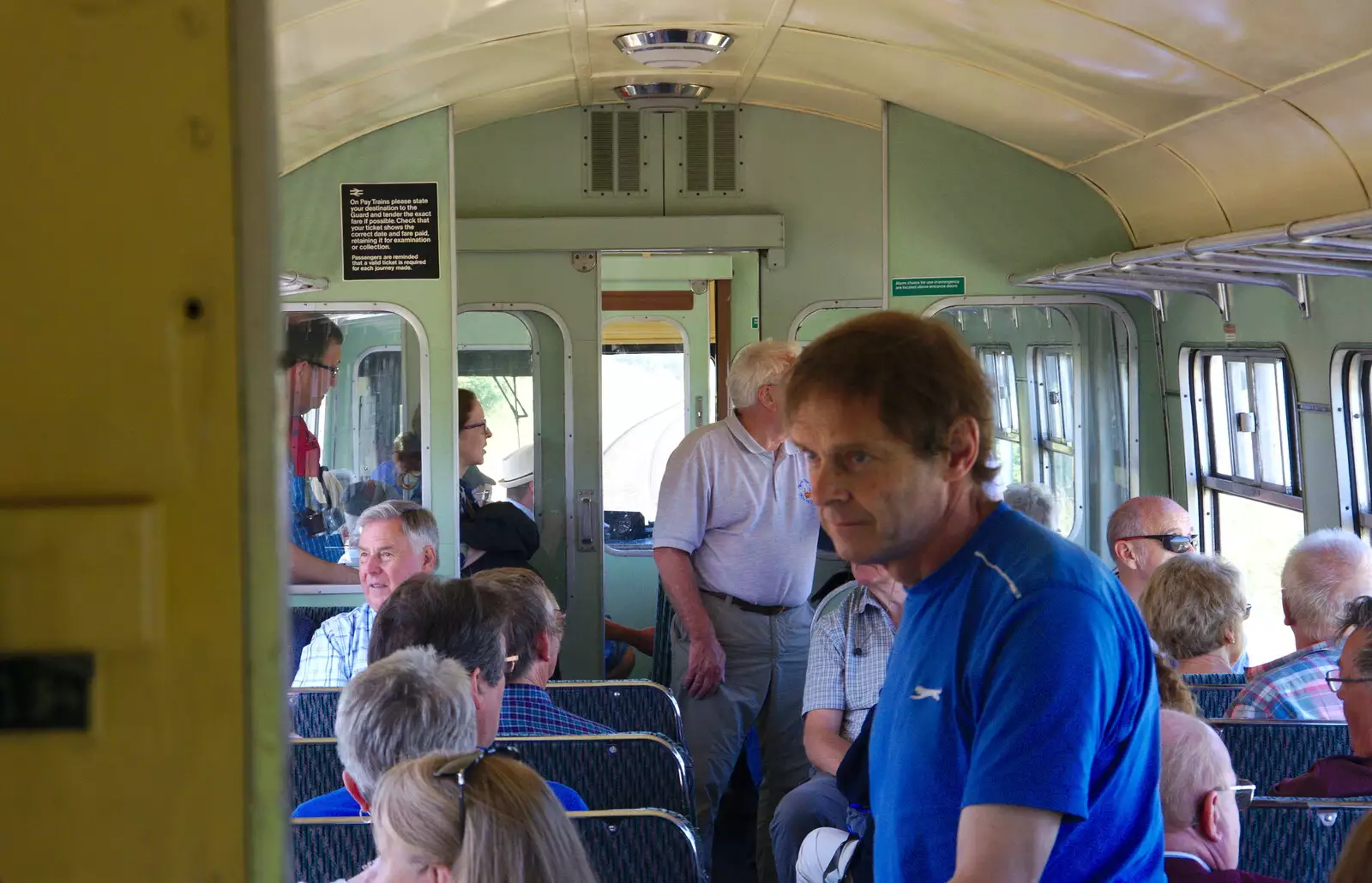 It's full house on the train, from Kelling Camping and the Potty Morris Festival, Sheringham, North Norfolk - 6th July 2019