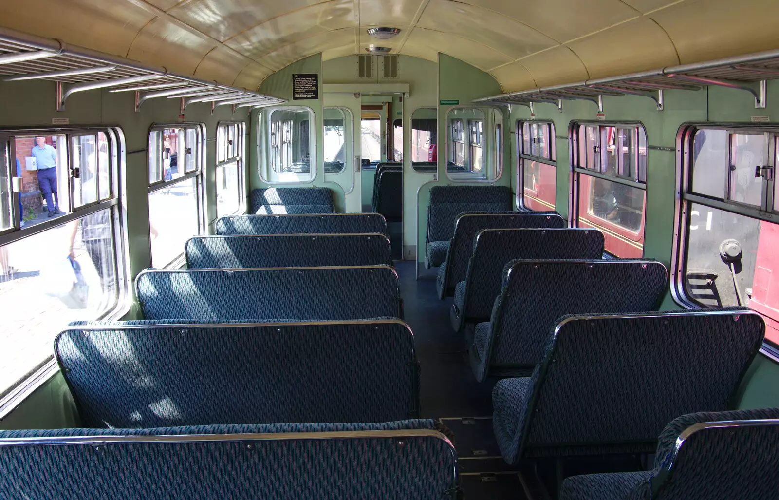 The train looks like a bus on the inside, from Kelling Camping and the Potty Morris Festival, Sheringham, North Norfolk - 6th July 2019