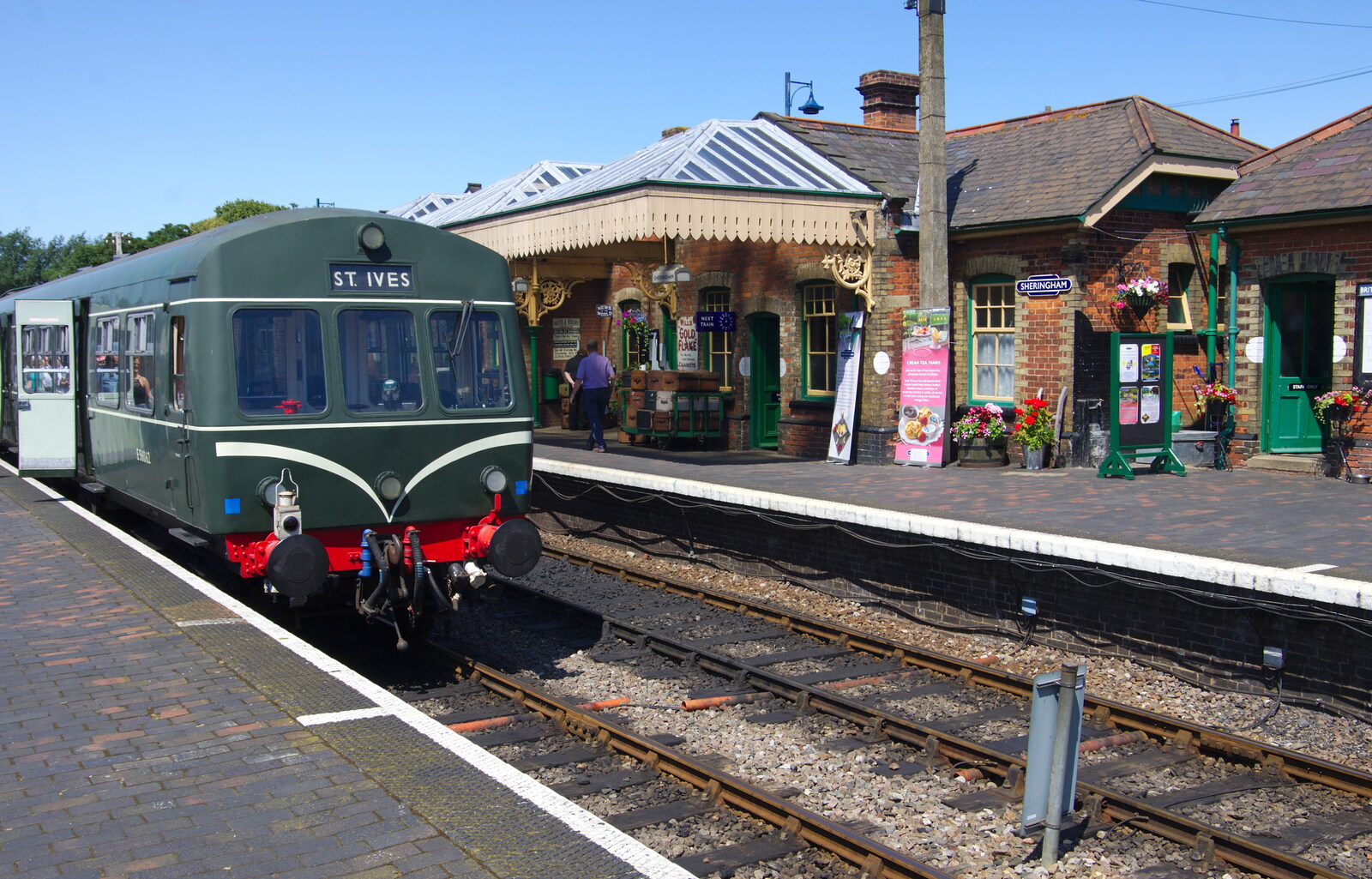 The 1959 Diesel DMU at Sheringham from Kelling Camping and the Potty Morris Festival, Sheringham, North Norfolk - 6th July 2019