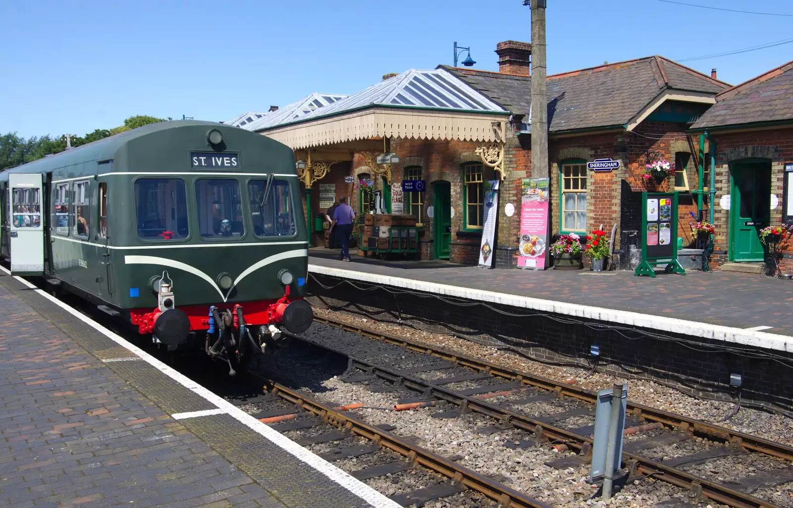 The 1959 Diesel DMU at Sheringham, from Kelling Camping and the Potty Morris Festival, Sheringham, North Norfolk - 6th July 2019