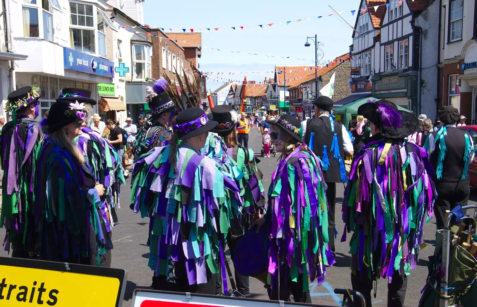 There's more purple Morris going on, from Kelling Camping and the Potty Morris Festival, Sheringham, North Norfolk - 6th July 2019