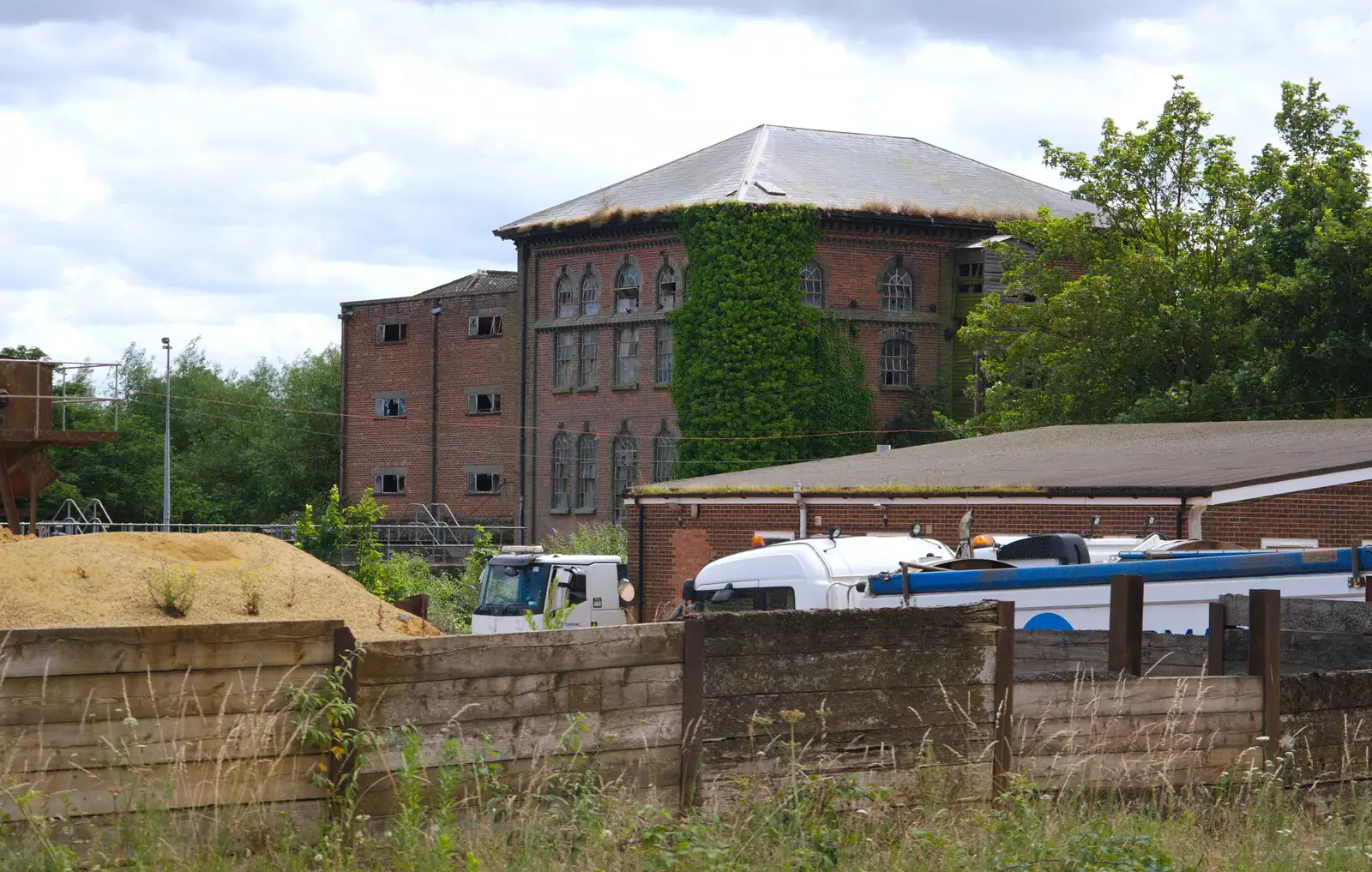 Derelict warehouse in Trowse, from Kelling Camping and the Potty Morris Festival, Sheringham, North Norfolk - 6th July 2019