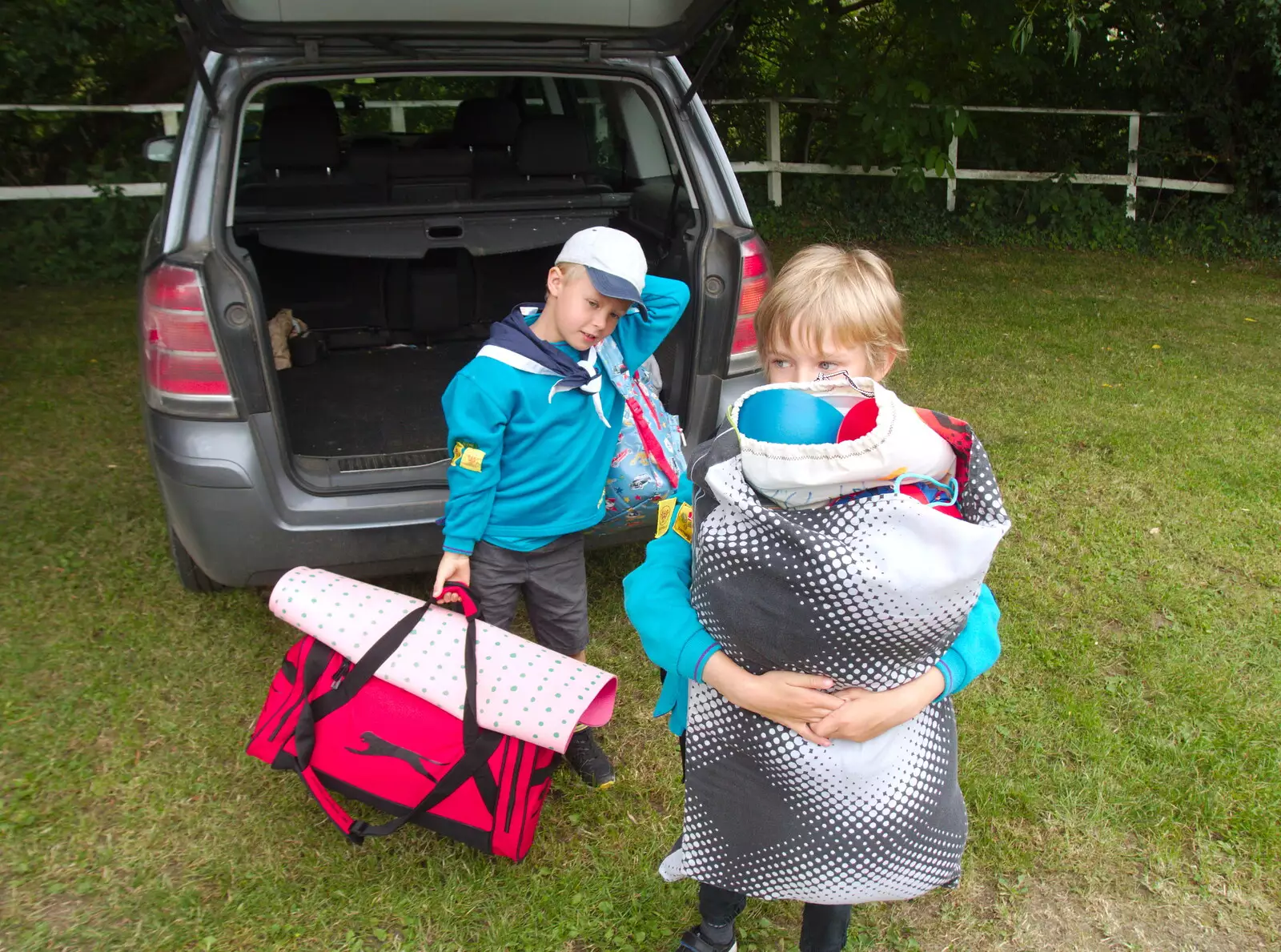 Harry can hardly see where he's going, from A Postcard from Boxford and BSCC at Pulham, Suffolk and Norfolk - 13th July 2019