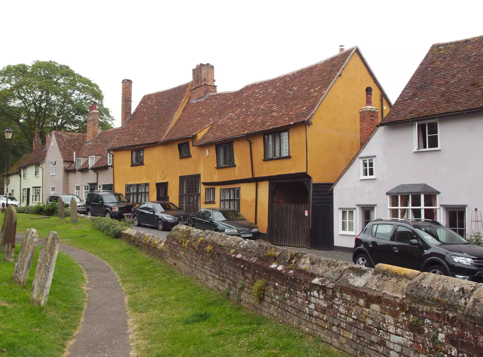 Nice wonky houses in Boxford, from A Postcard from Boxford and BSCC at Pulham, Suffolk and Norfolk - 13th July 2019