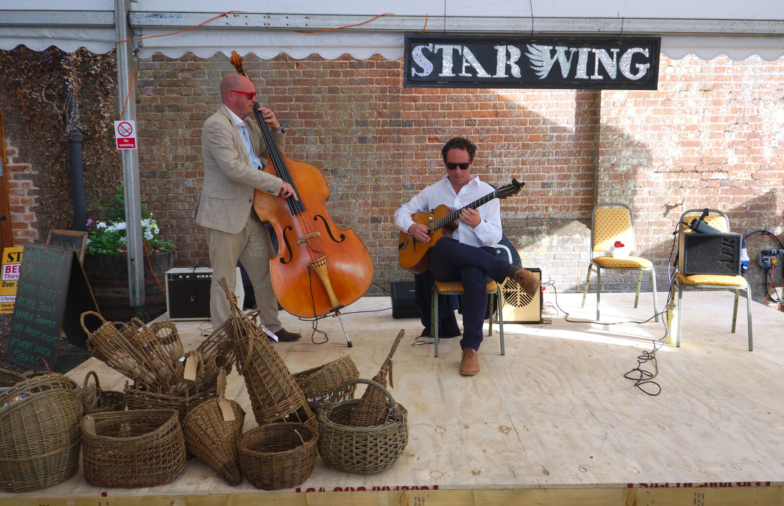 Funky jazz on stage from The Shakesbeer Festival, Star Wing Brewery, Redgrave, Suffolk - 13th July 2019