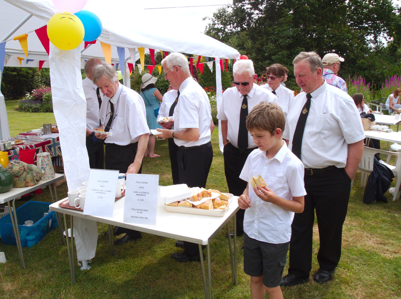 Fred gets some cake from GSB at the Summer Fete, Market Weston, Suffolk - 20th July 2019