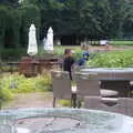 Harry roams around outside in the rain, Anita and Alex's Leaving Do, The Oaksmere, Brome, Suffolk - 27th July 2019