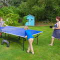 The boys and Isobel have a go at table tennis , A Summer Party, Brome, Suffolk - 3rd August 2019