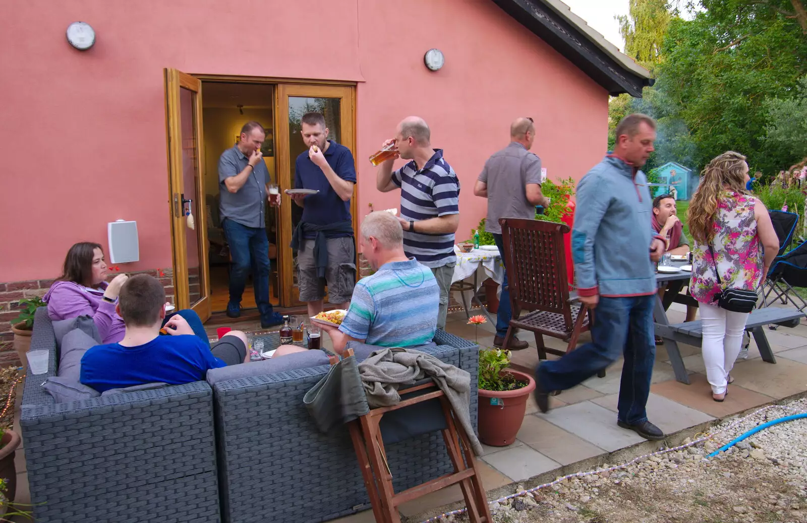 More mingling, from A Summer Party, Brome, Suffolk - 3rd August 2019