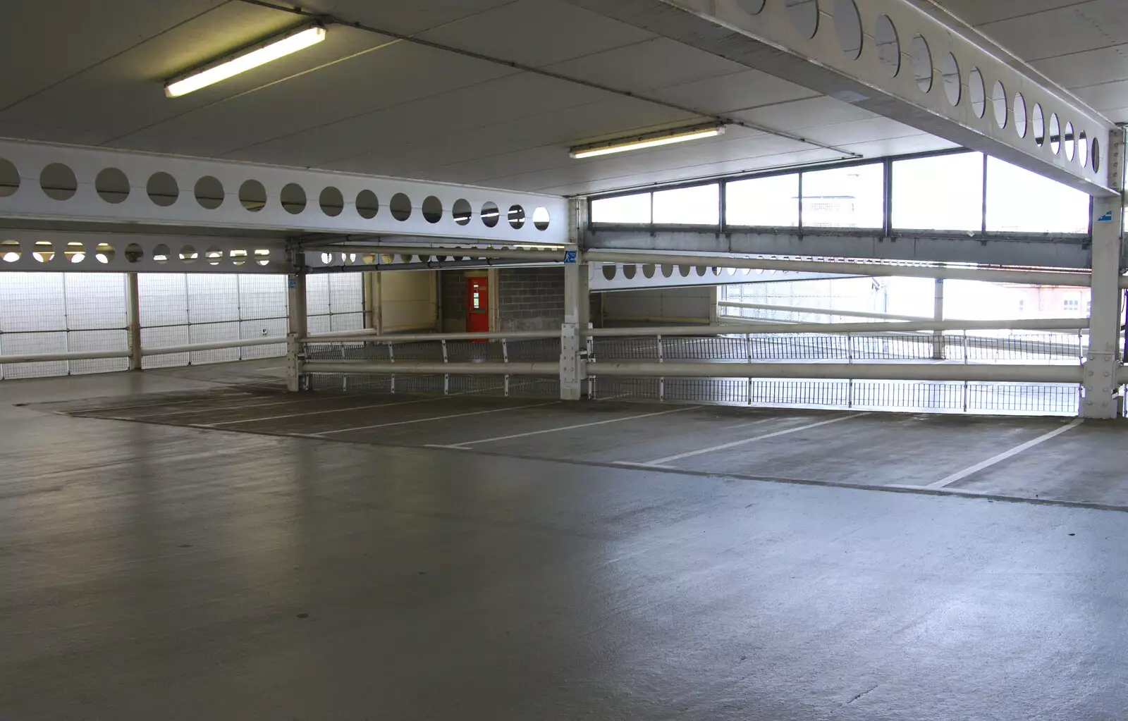 The top of the car park is strangely deserted, from A Summer Party, Brome, Suffolk - 3rd August 2019