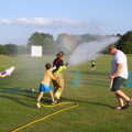 All watery hell breaks loose, A Water Fight with a Fire Engine, Eye Cricket Club, Suffolk - 5th August 2019