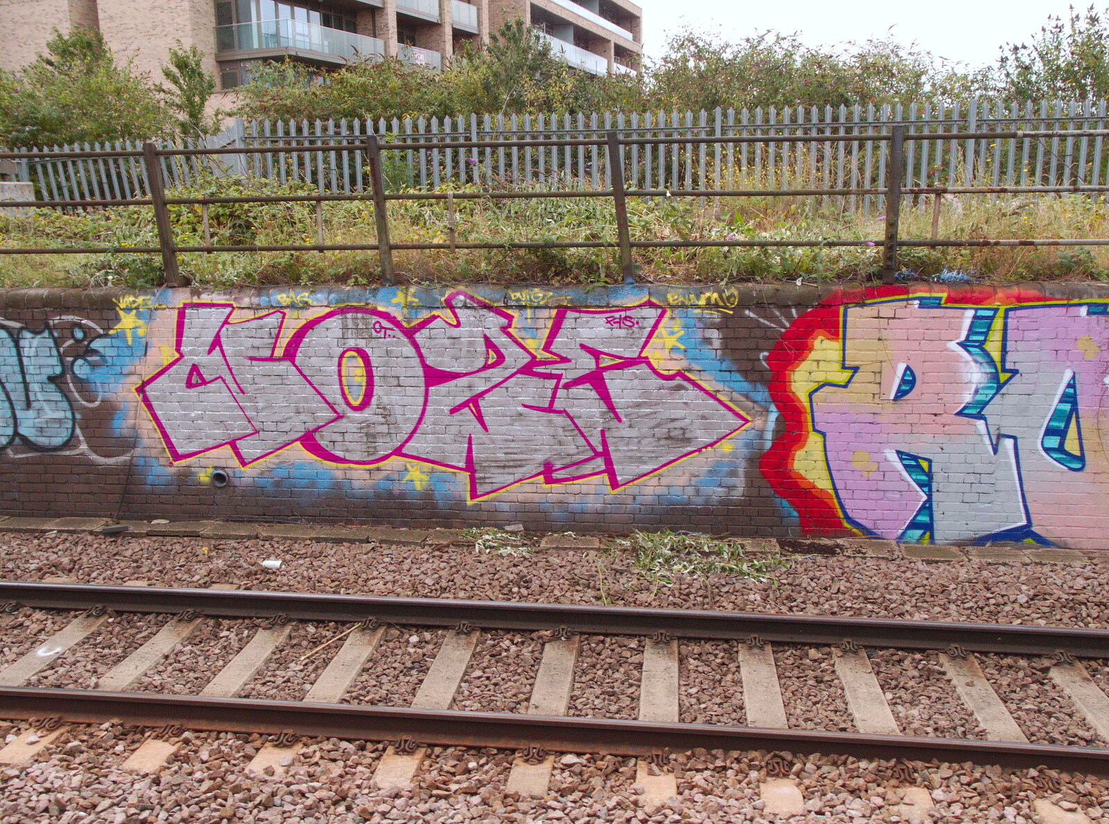 New brightly-coloured graffiti from The BSCC at Redgrave and Railway Graffiti, Suffolk and London - 7th August 2019