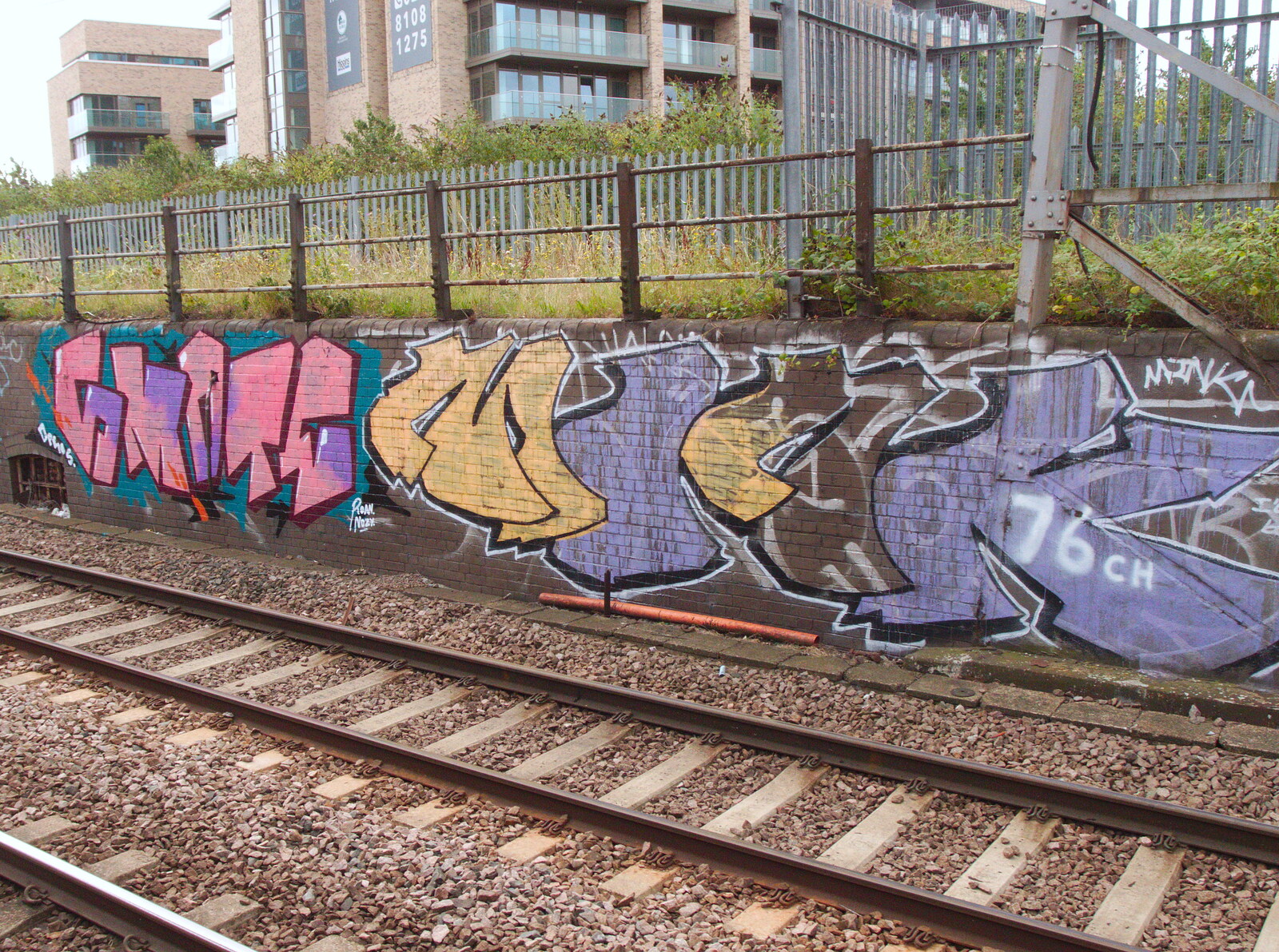 More pastel graffiti from The BSCC at Redgrave and Railway Graffiti, Suffolk and London - 7th August 2019