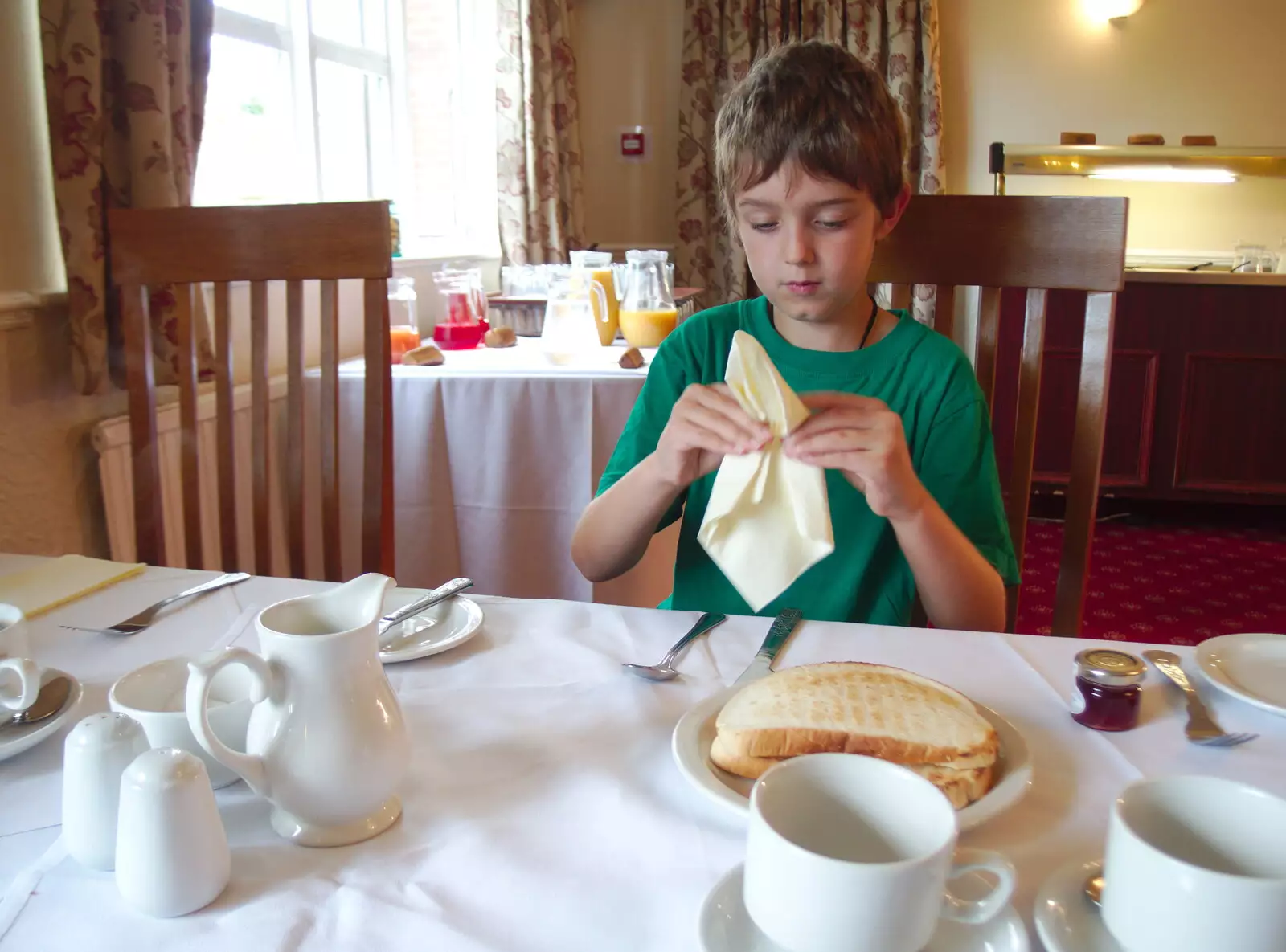 Fred at breakfast, from The Summer Trip to Ireland, Monkstown, Co. Dublin, Ireland - 9th August 2019