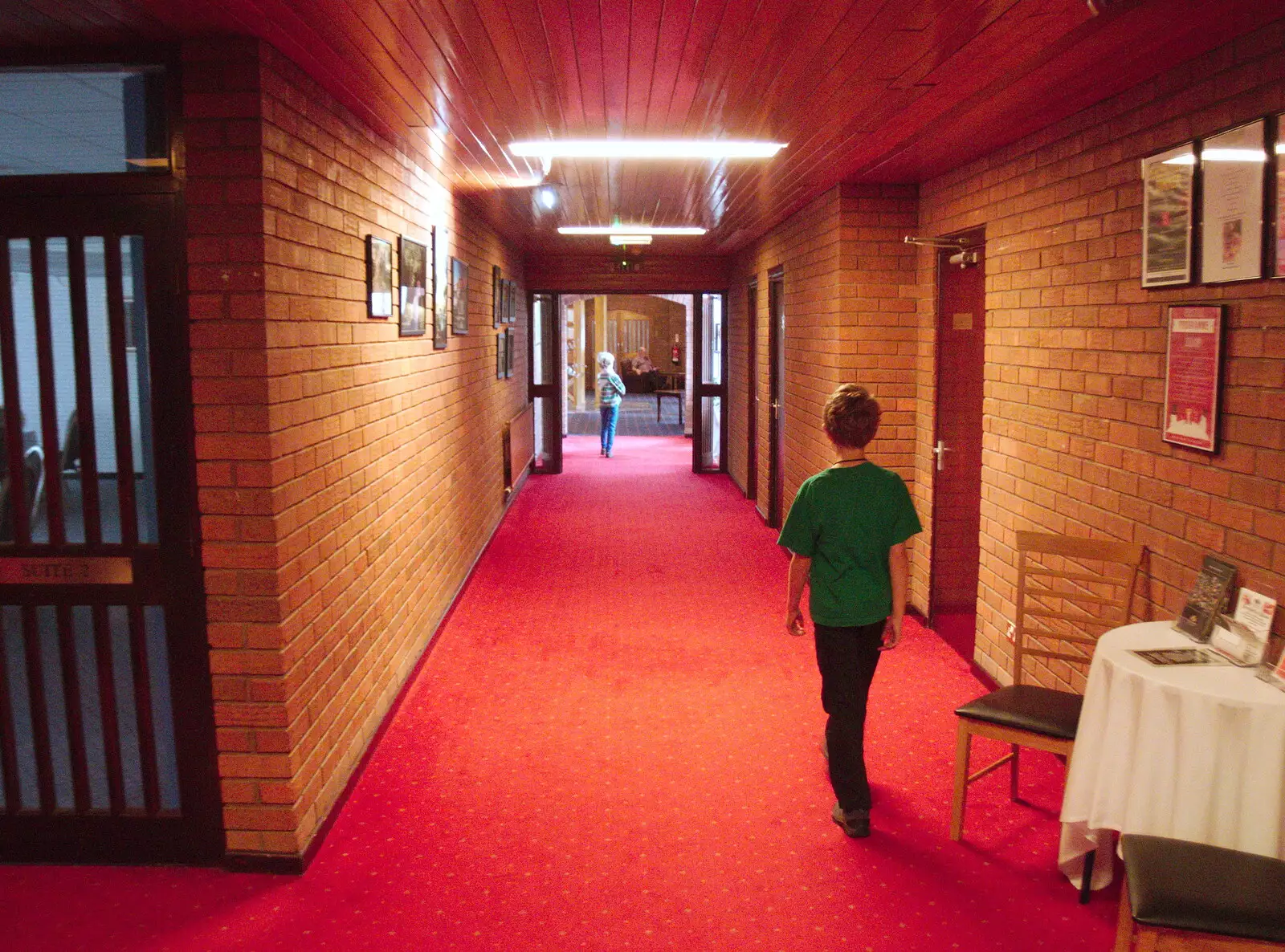 Fred roams the corridors of the 1980s hotel, from The Summer Trip to Ireland, Monkstown, Co. Dublin, Ireland - 9th August 2019