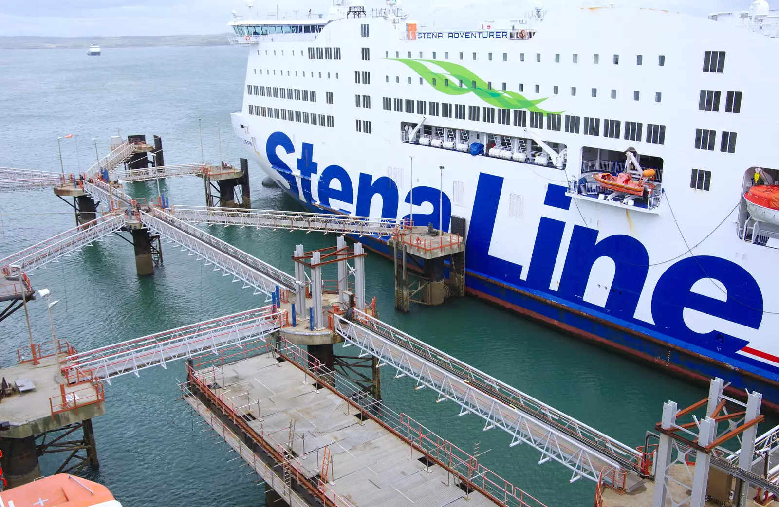 A Stena Line ferry is moored next to us, from The Summer Trip to Ireland, Monkstown, Co. Dublin, Ireland - 9th August 2019
