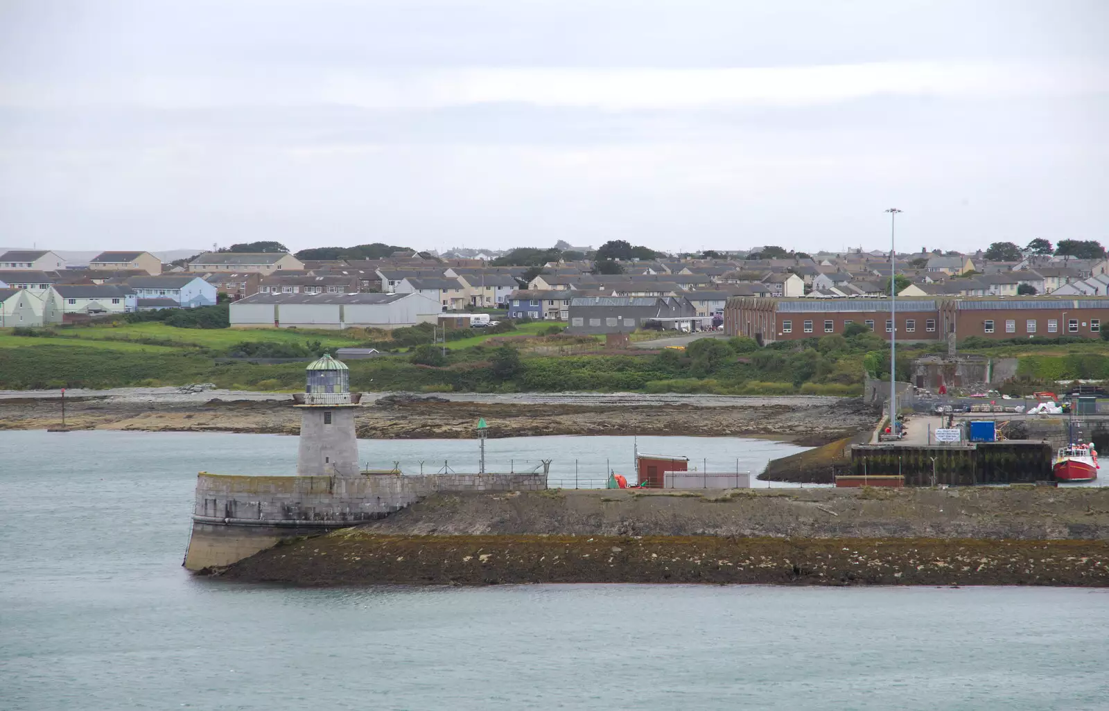 A small lighthouse on the breakwater, from The Summer Trip to Ireland, Monkstown, Co. Dublin, Ireland - 9th August 2019