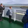 The gang look out as the ferry trundles in, The Summer Trip to Ireland, Monkstown, Co. Dublin, Ireland - 9th August 2019