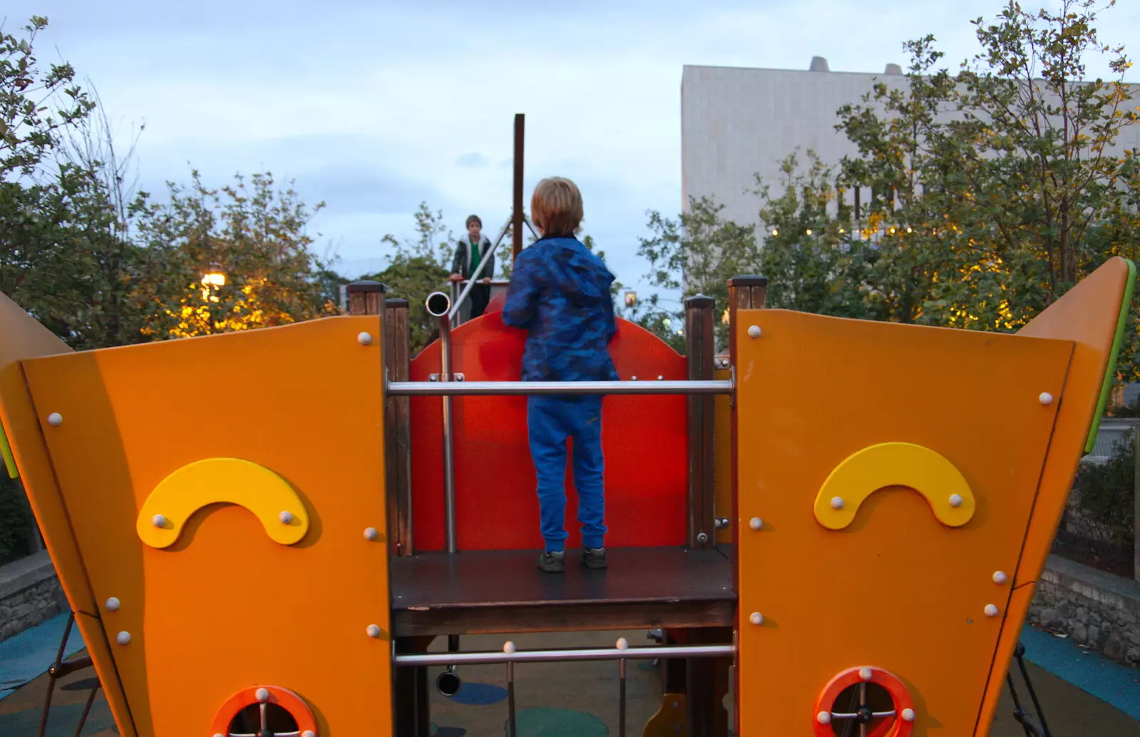 Fred and Harry in the playground, from The Summer Trip to Ireland, Monkstown, Co. Dublin, Ireland - 9th August 2019