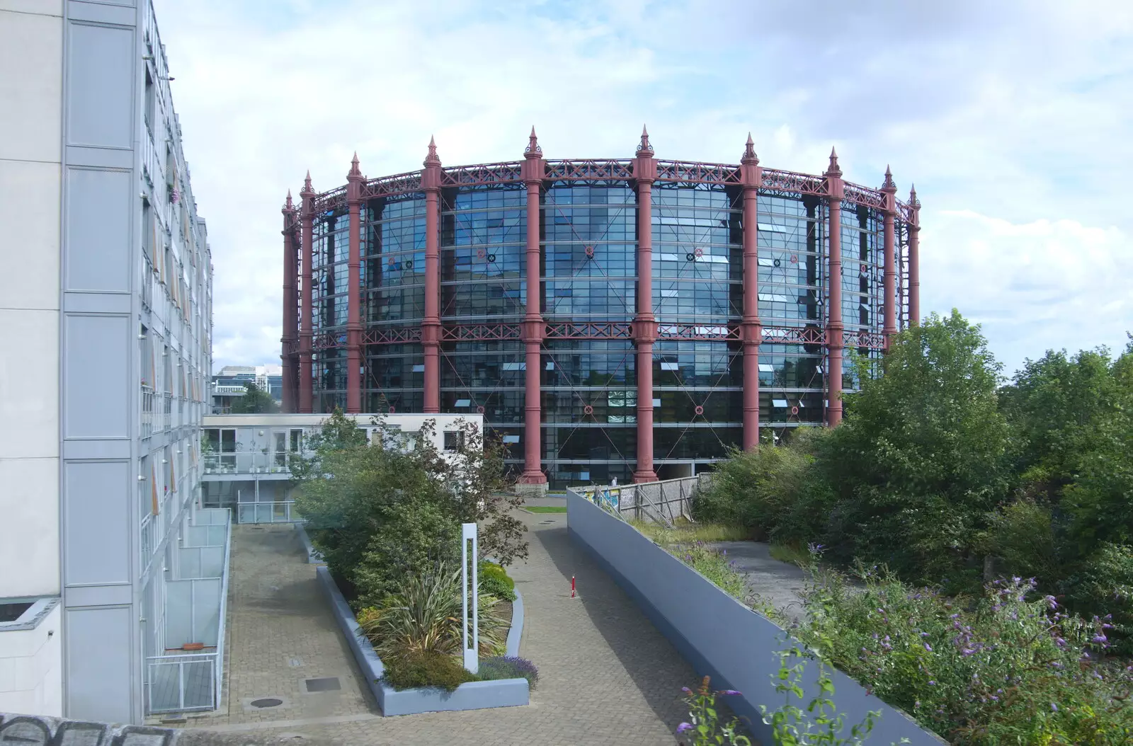 The cool converted gasometer near Lansdowne Road, from Busking in Temple Bar, Dublin, Ireland - 12th August 2019