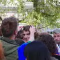 The actor gets his hair ruffled so it's just right, Busking in Temple Bar, Dublin, Ireland - 12th August 2019