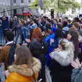 A big crowd scene is filmed, Busking in Temple Bar, Dublin, Ireland - 12th August 2019