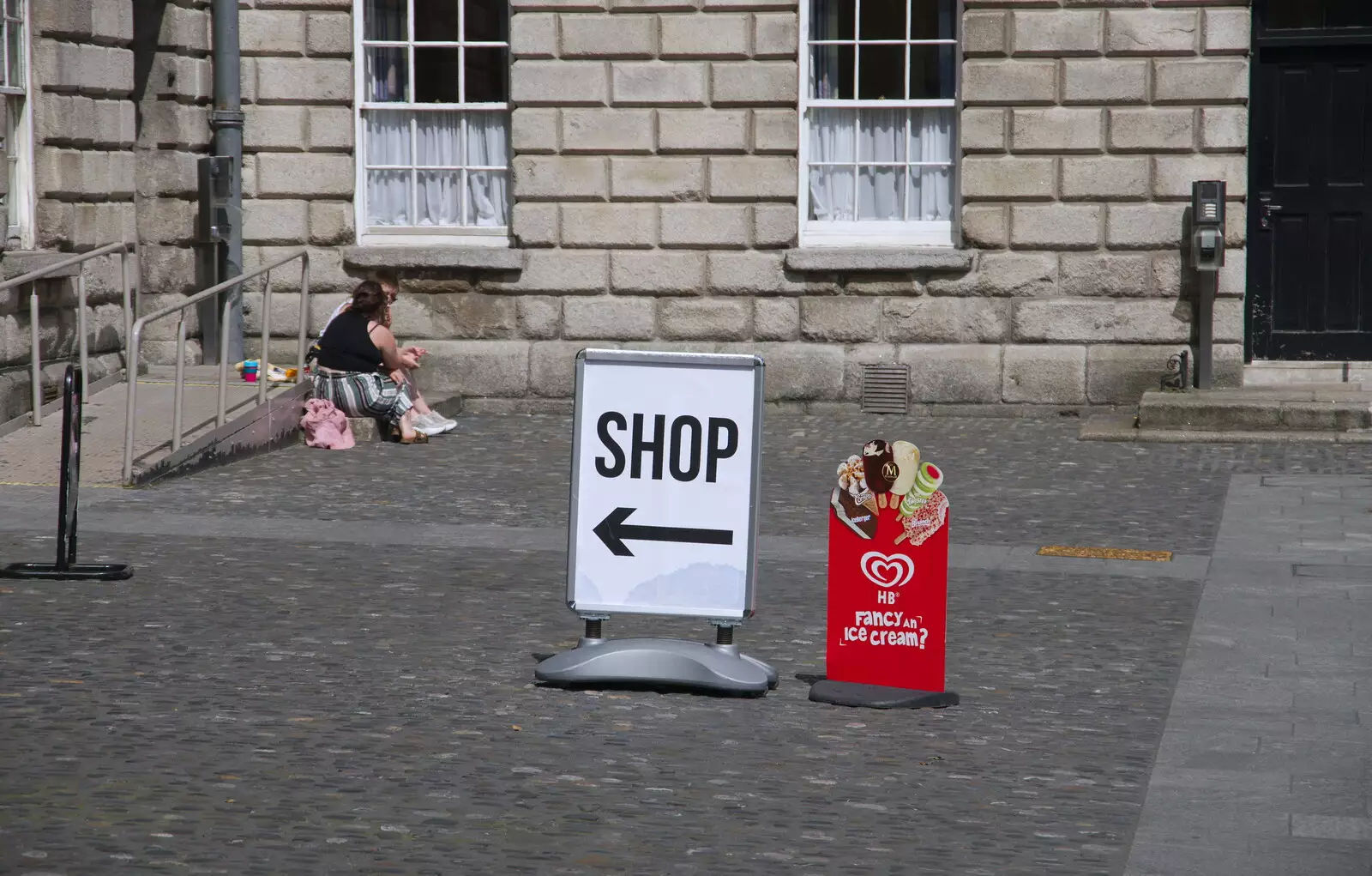 An ever-so-inviting sign for a, er, shop, from Busking in Temple Bar, Dublin, Ireland - 12th August 2019