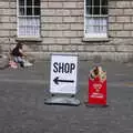 An ever-so-inviting sign for a, er, shop, Busking in Temple Bar, Dublin, Ireland - 12th August 2019