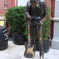 The statue of Phil Lynott, Busking in Temple Bar, Dublin, Ireland - 12th August 2019