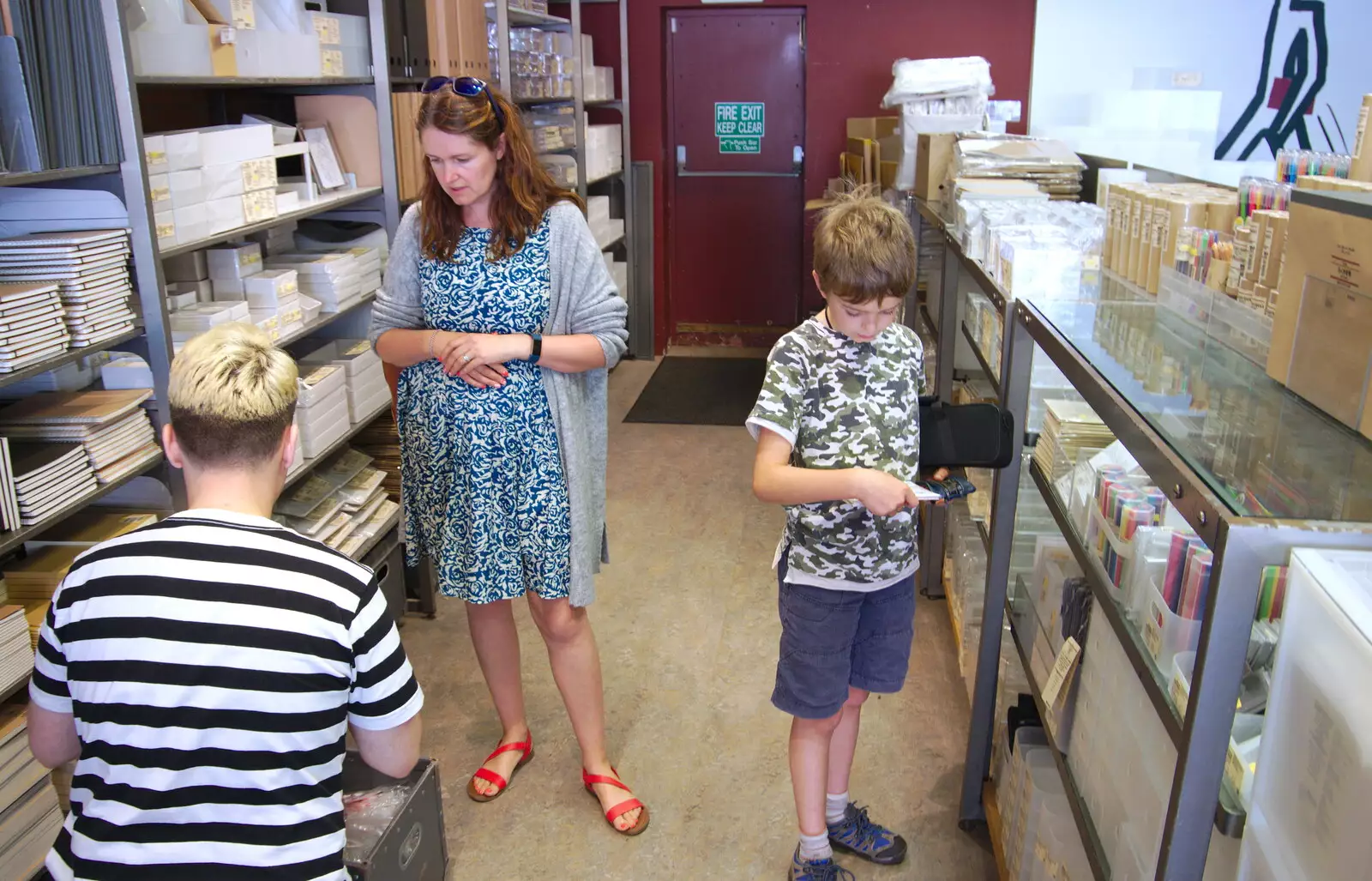 Fred gets some origami paper from a Japanese shop, from Busking in Temple Bar, Dublin, Ireland - 12th August 2019