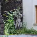 Some wrecked statue lurks in a car park, Busking in Temple Bar, Dublin, Ireland - 12th August 2019